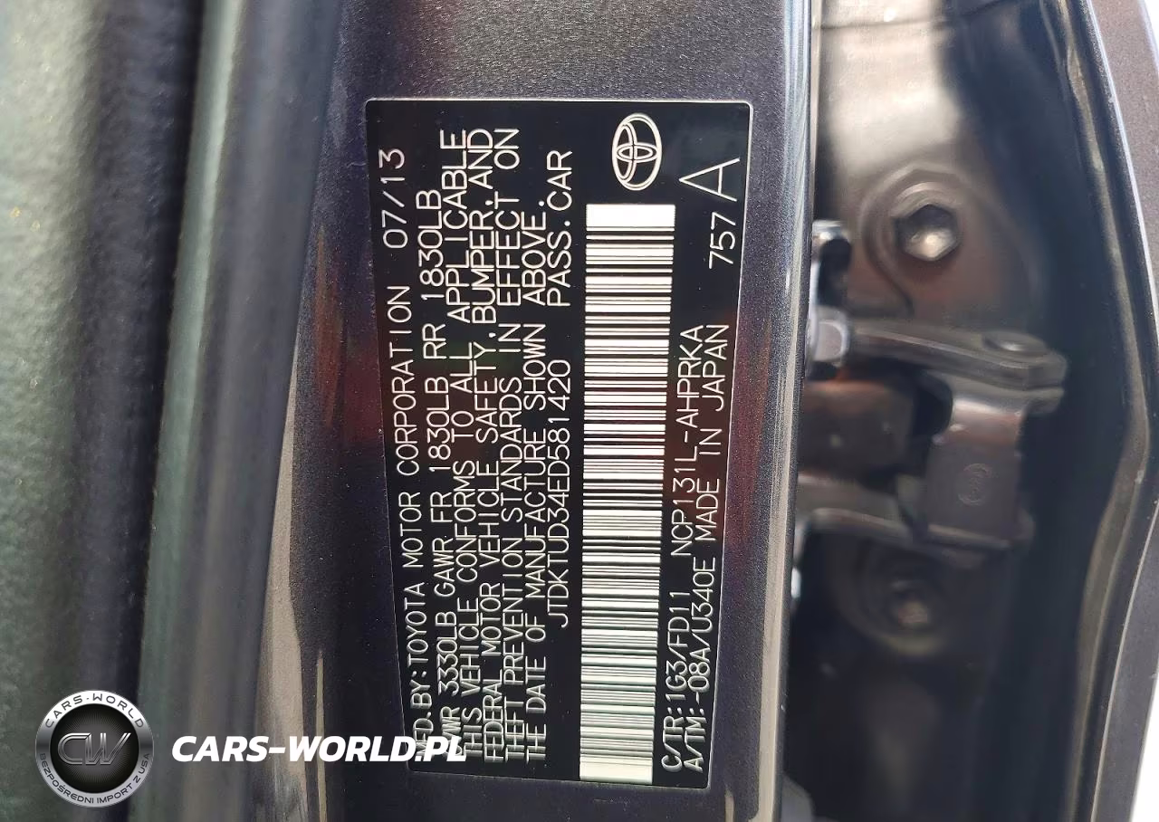 2014 Toyota Yaris 5-Door Se VIN:JTDKTUD34ED581420 - 12