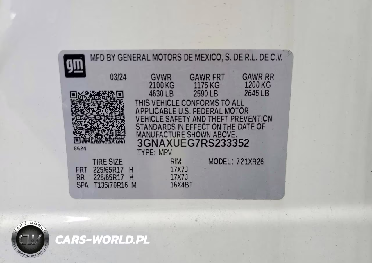 2024 Chevrolet Equinox Lt VIN:3GNAXUEG7RS233352 - 13