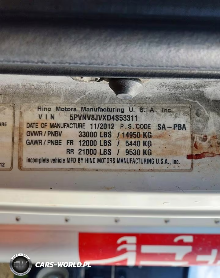2013 Hino 338 Box Truck VIN:5PVNV8JVXD4S53311 - 12