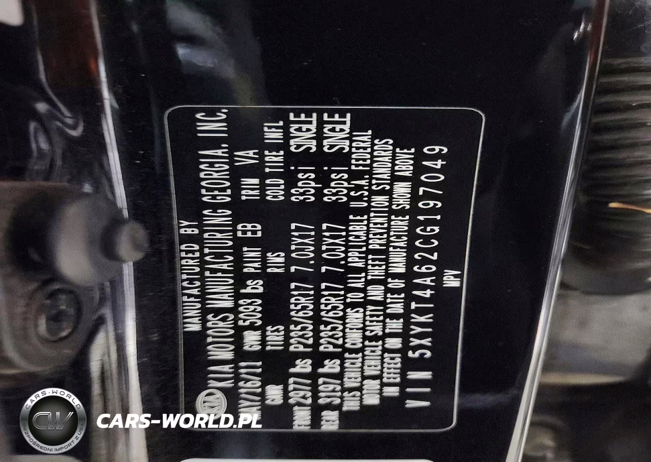 2012 Kia Sorento Lx VIN:5XYKT4A62CG197049 - 13