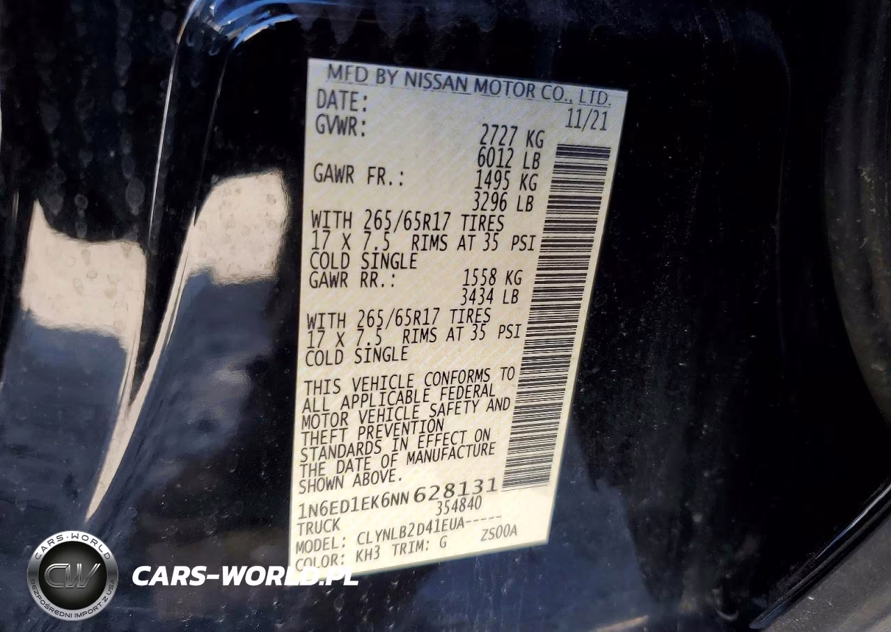 2022 Nissan Frontier Sv VIN:1N6ED1EK6NN628131 - 12