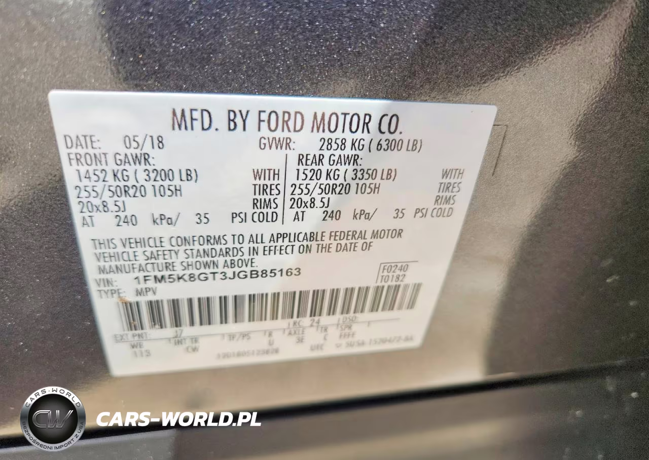 2018 Ford Explorer Sport VIN:1FM5K8GT3JGB85163 - 13