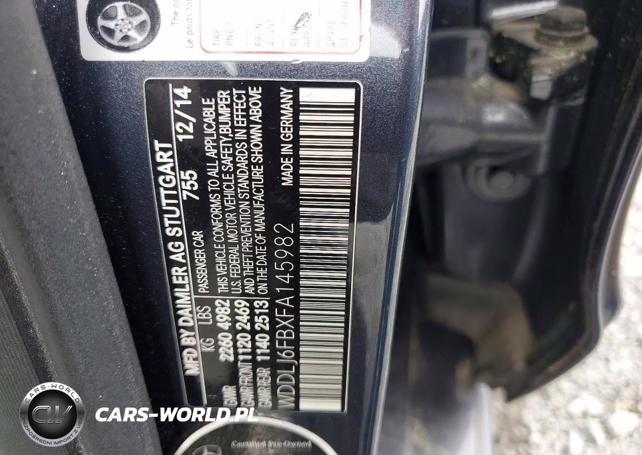 2015 Mercedes-Benz Cls 400 VIN:WDDLJ6FBXFA145982 - 12