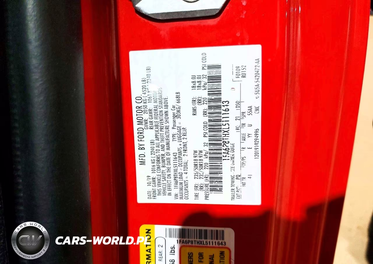 2020 Ford Mustang VIN:1FA6P8THXL5111643 - 12