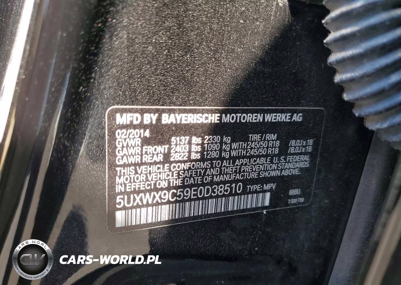 2014 BMW X3 xDrive28I VIN:5UXWX9C59E0D38510 - 13
