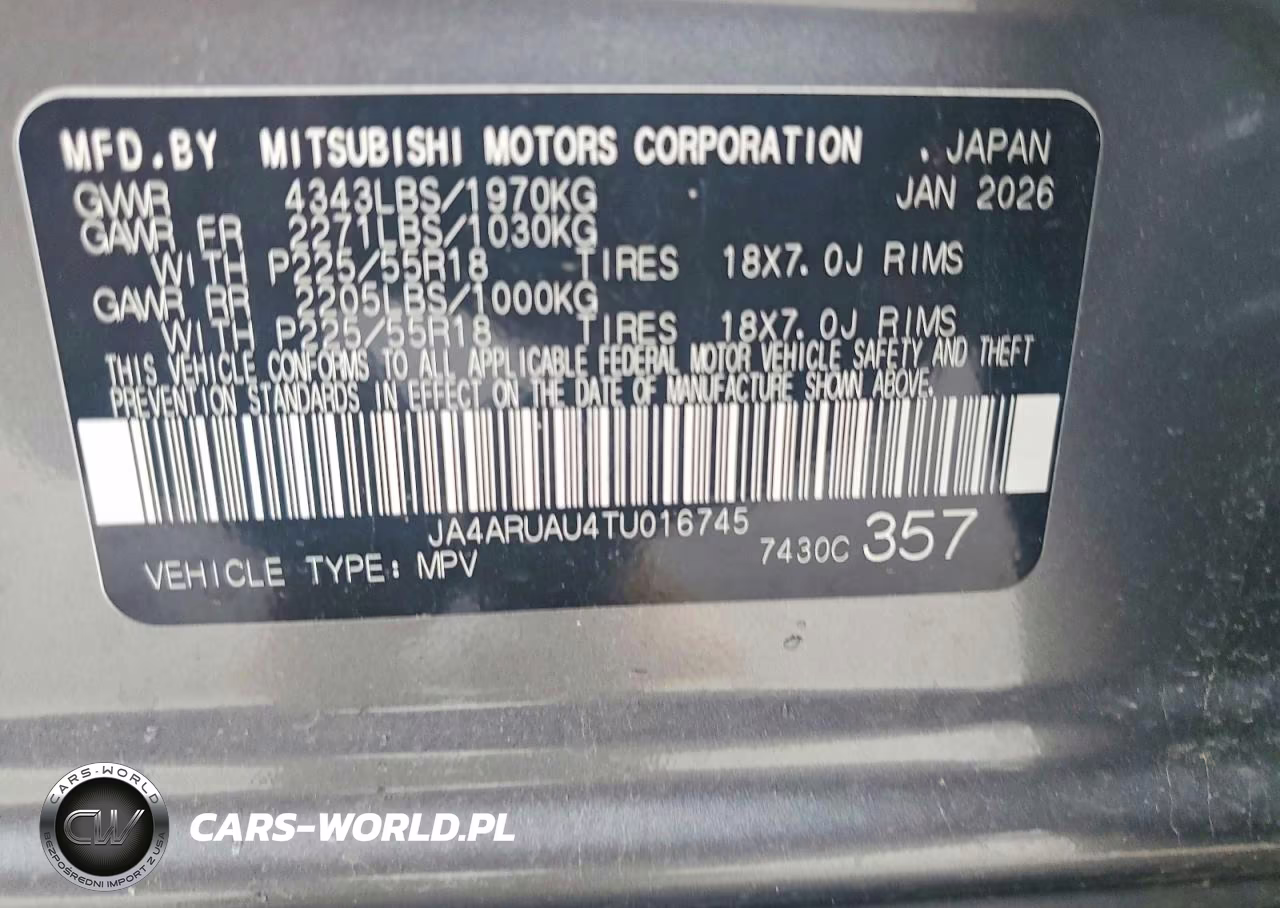2026 Mitsubishi Outlander Sport Se VIN:JA4ARUAU4TU016745 - 13