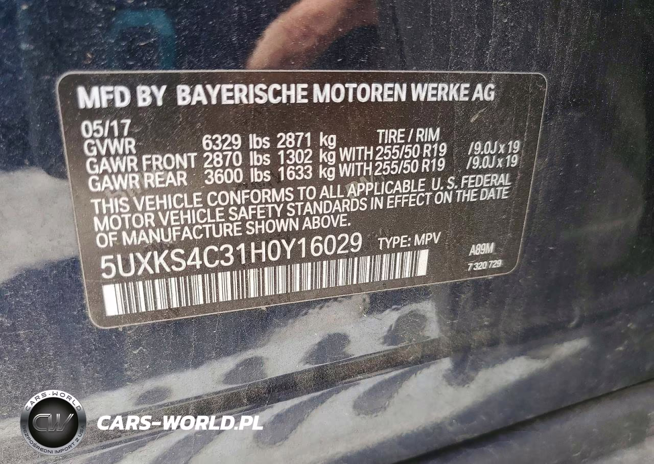 2017 BMW X5 xDrive35D VIN:5UXKS4C31H0Y16029 - 13