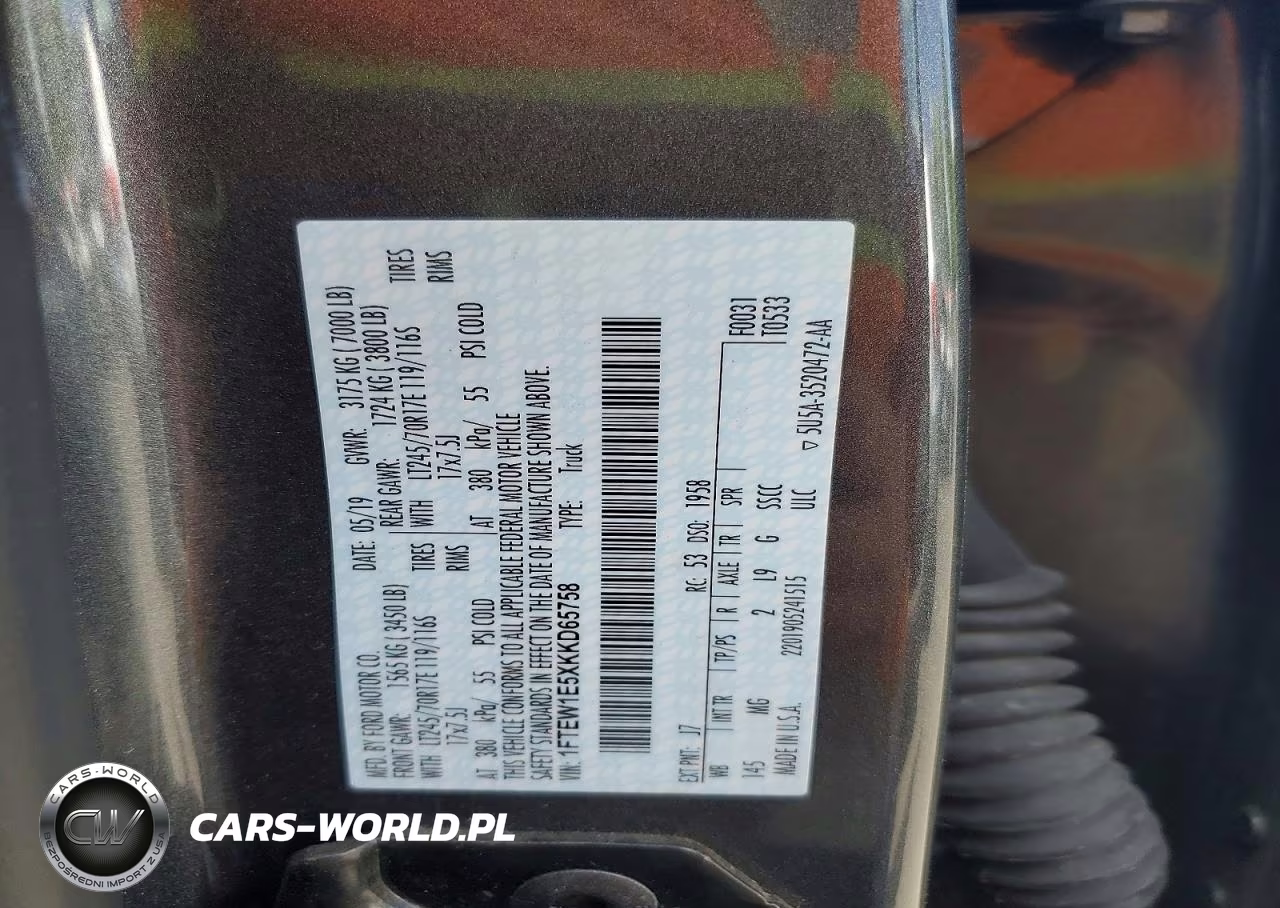 2019 Ford F150 Supercrew VIN:1FTEW1E5XKKD65758 - 12