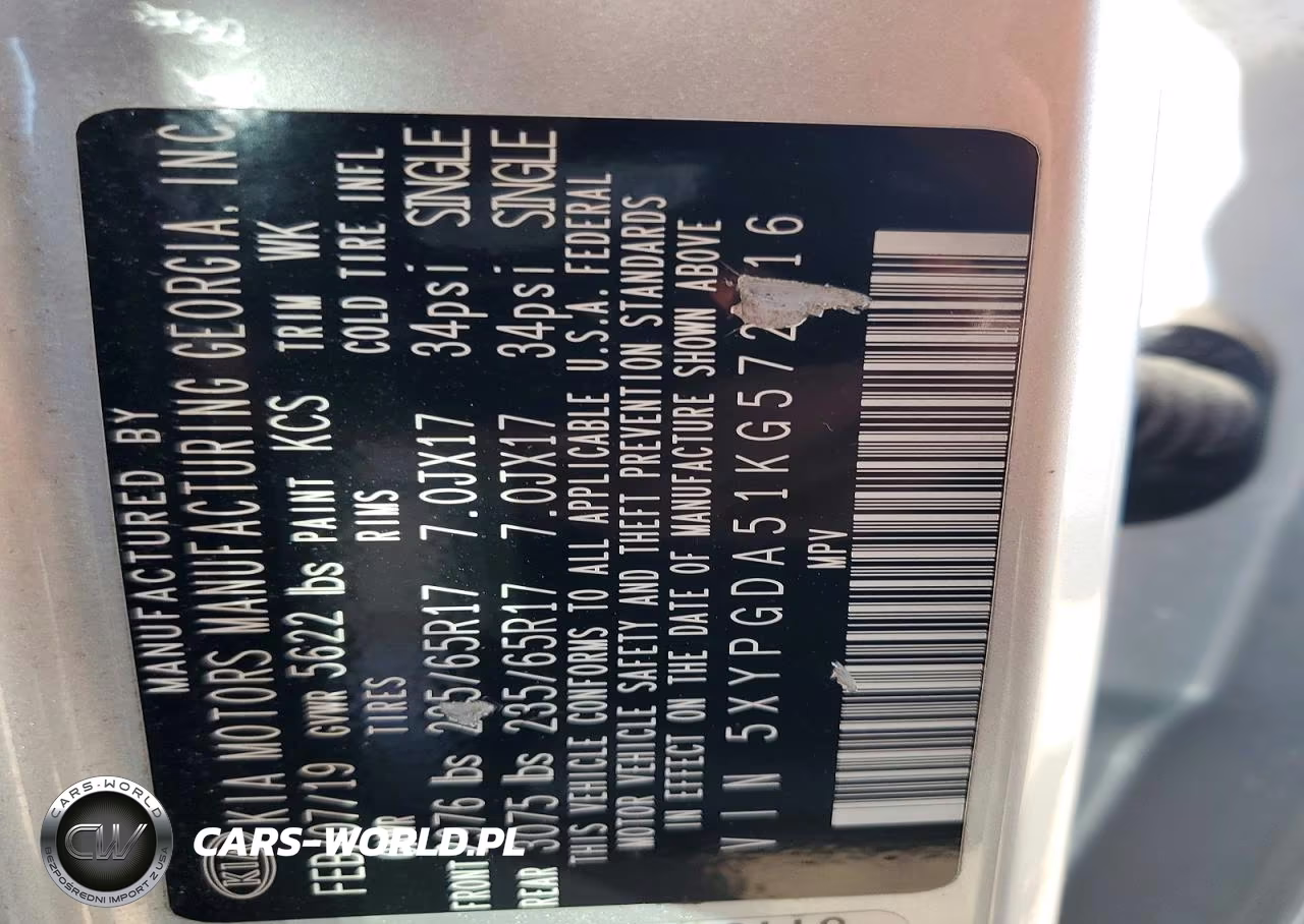 2019 Kia Sorento Lx V6 VIN:5XYPGDA51KG572316 - 12