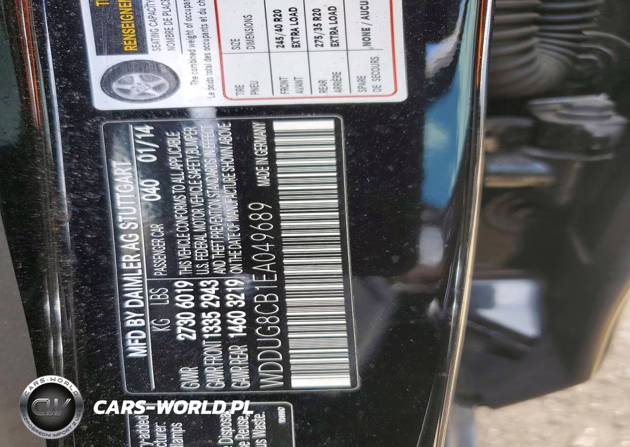 2014 Mercedes-Benz S 550 VIN:WDDUG8CB1EA049689 - 12