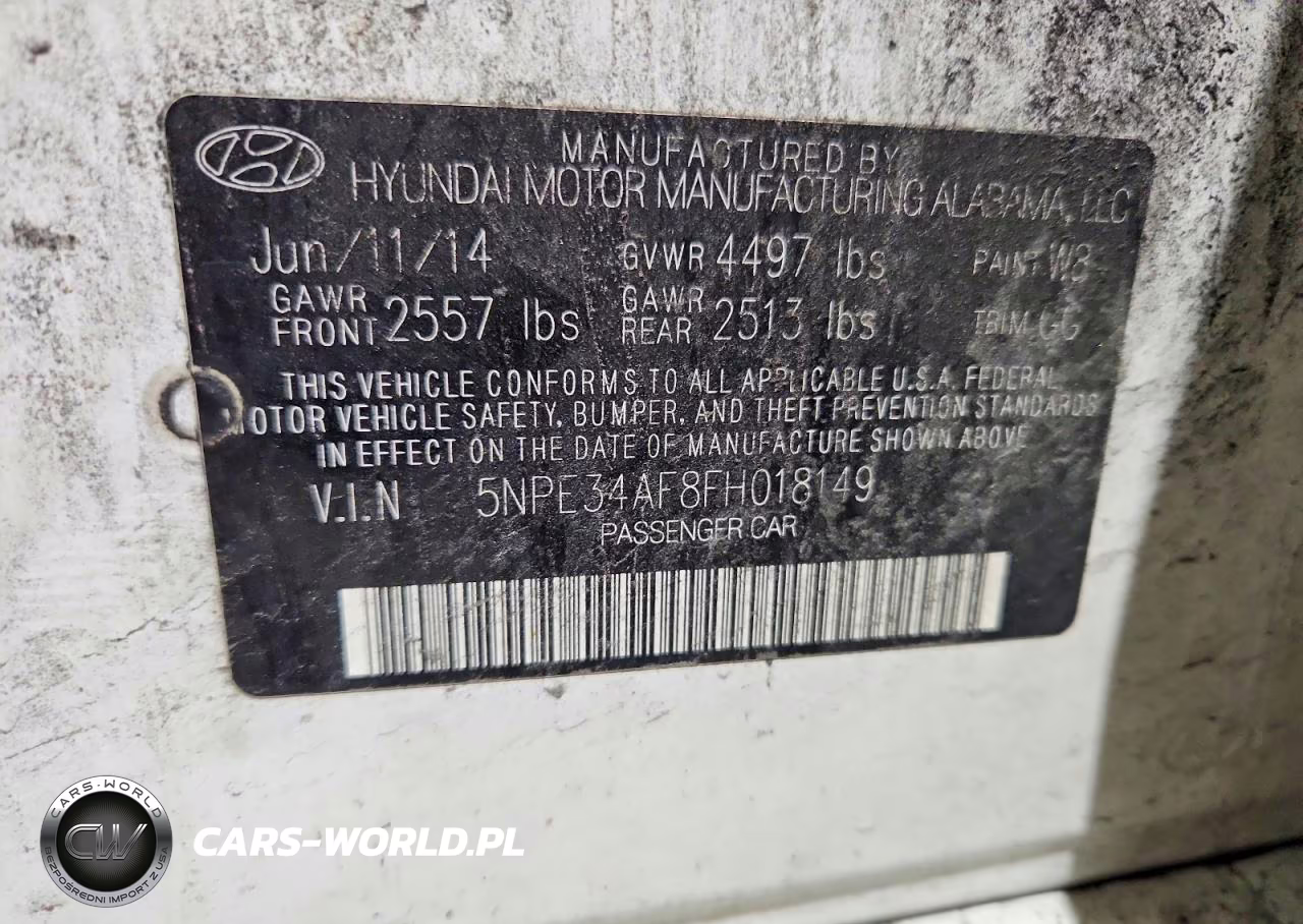 2015 Hyundai Sonata Limited VIN:5NPE34AF8FH018149 - 12