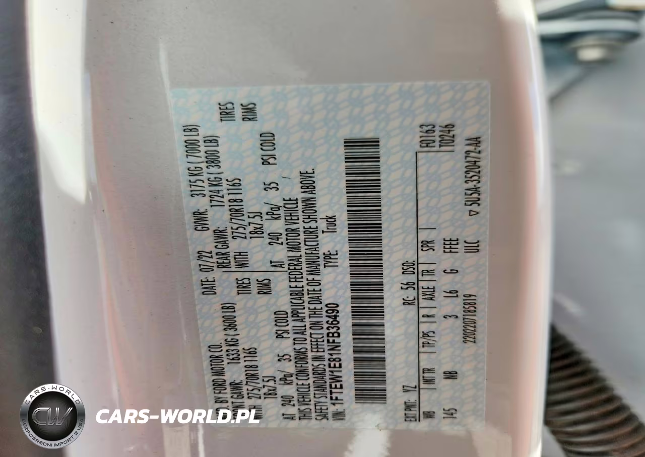 2022 Ford F150 Supercrew VIN:1FTEW1E81NFB36490 - 13