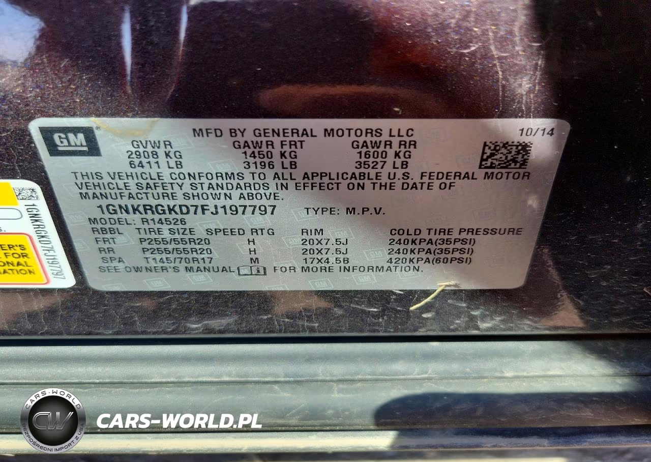 2015 Chevrolet Traverse Lt VIN:1GNKRGKD7FJ197797 - 13