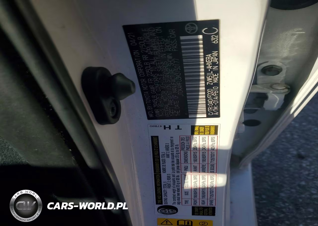 2021 Toyota Prius Le VIN:JTDKAMFU3M3150177 - 12