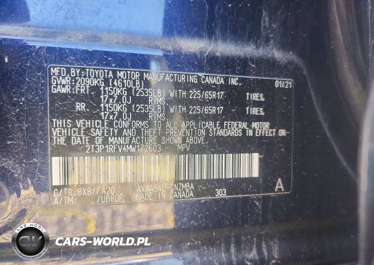 2021 Toyota Rav4 Xle VIN:2T3P1RFV4MW172603 - 12