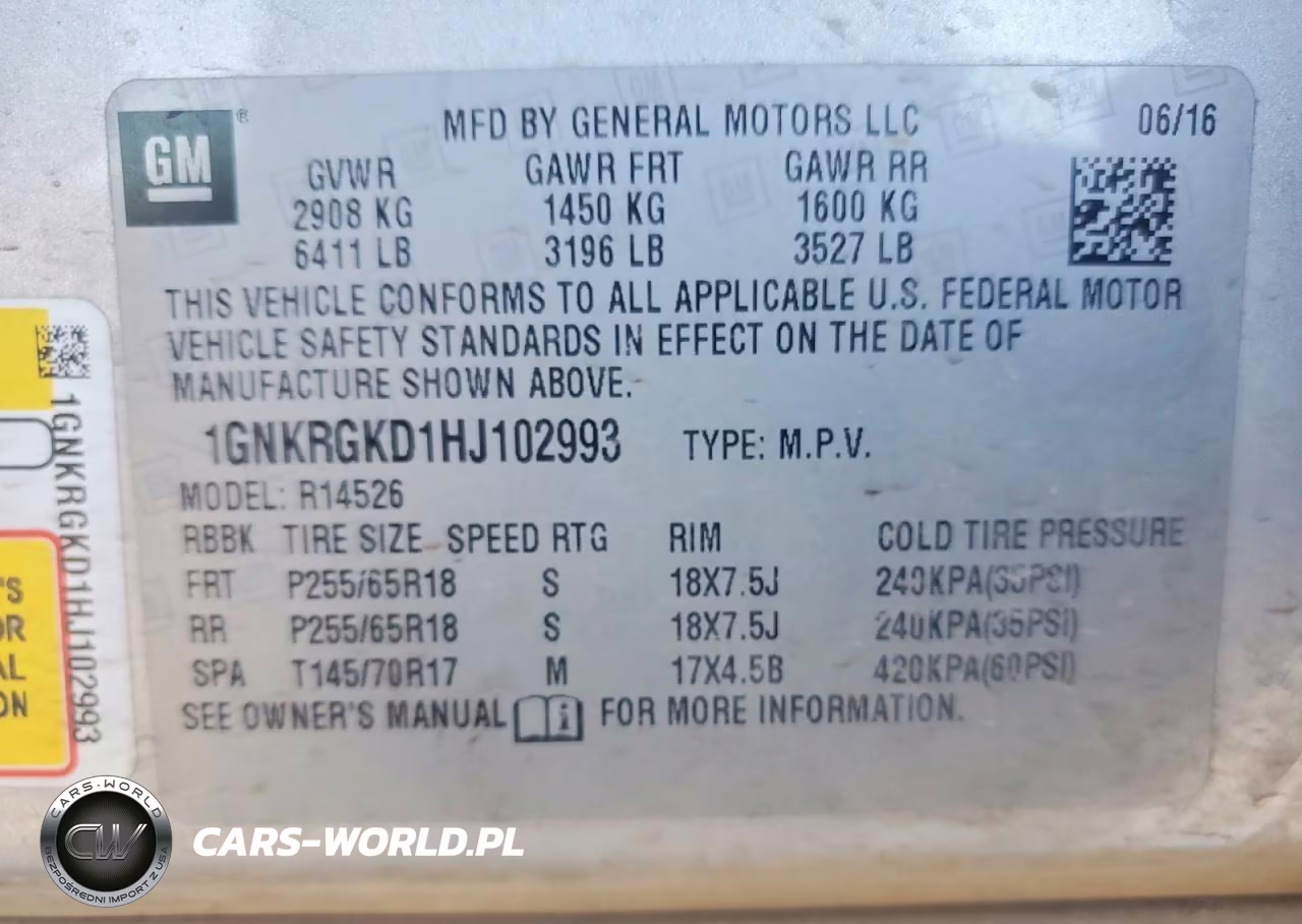 2017 Chevrolet Traverse Lt VIN:1GNKRGKD1HJ102993 - 13