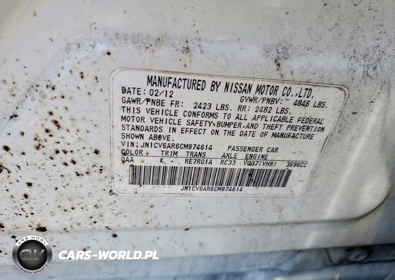 2012 Infiniti G37 Sedan X VIN:JN1CV6AR6CM974614 - 12