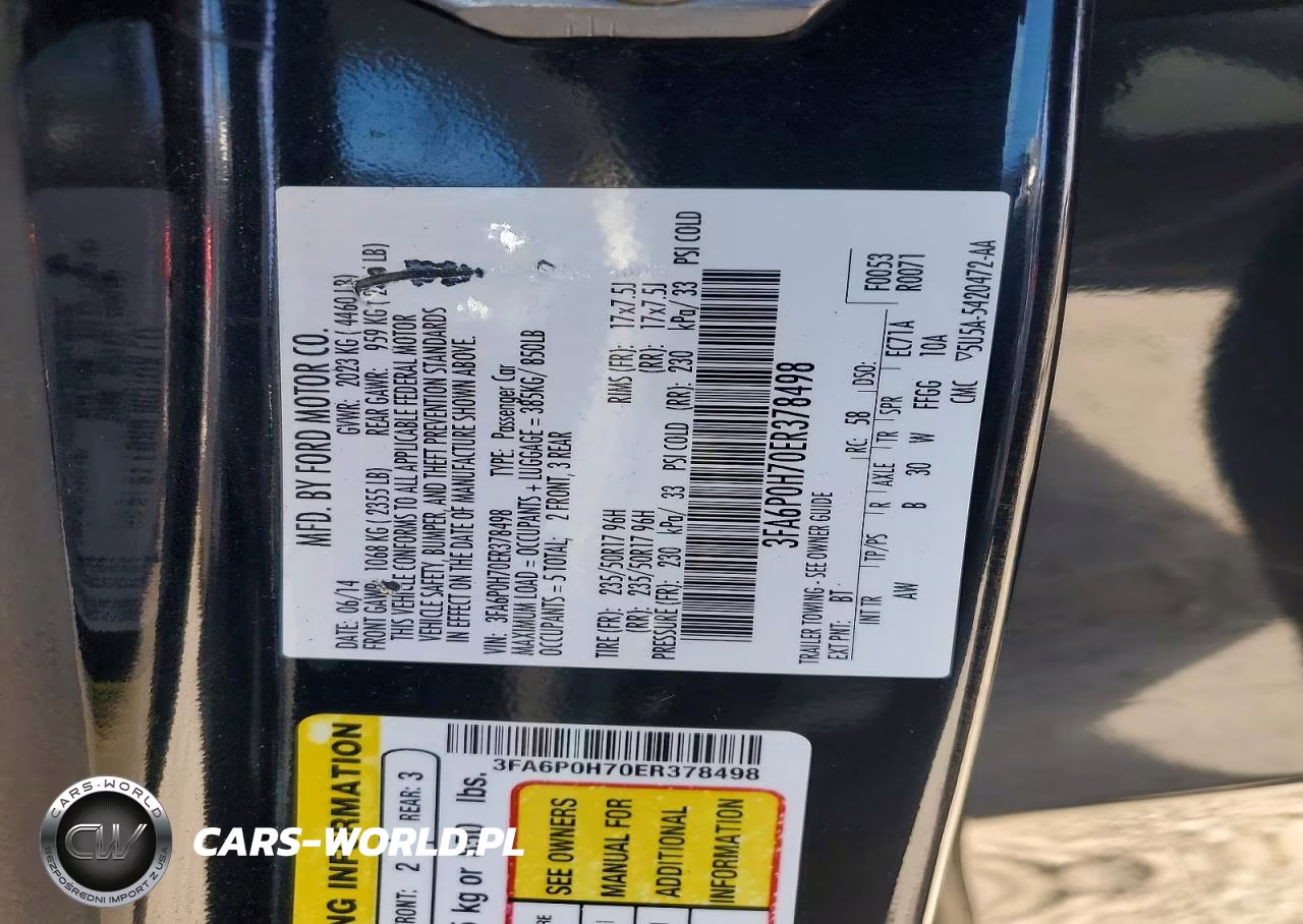 2014 Ford Fusion Se VIN:3FA6P0H70ER378498 - 12