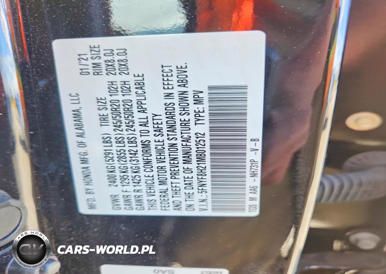 2021 Honda Passport Sport VIN:5FNYF8H21MB012512 - 13