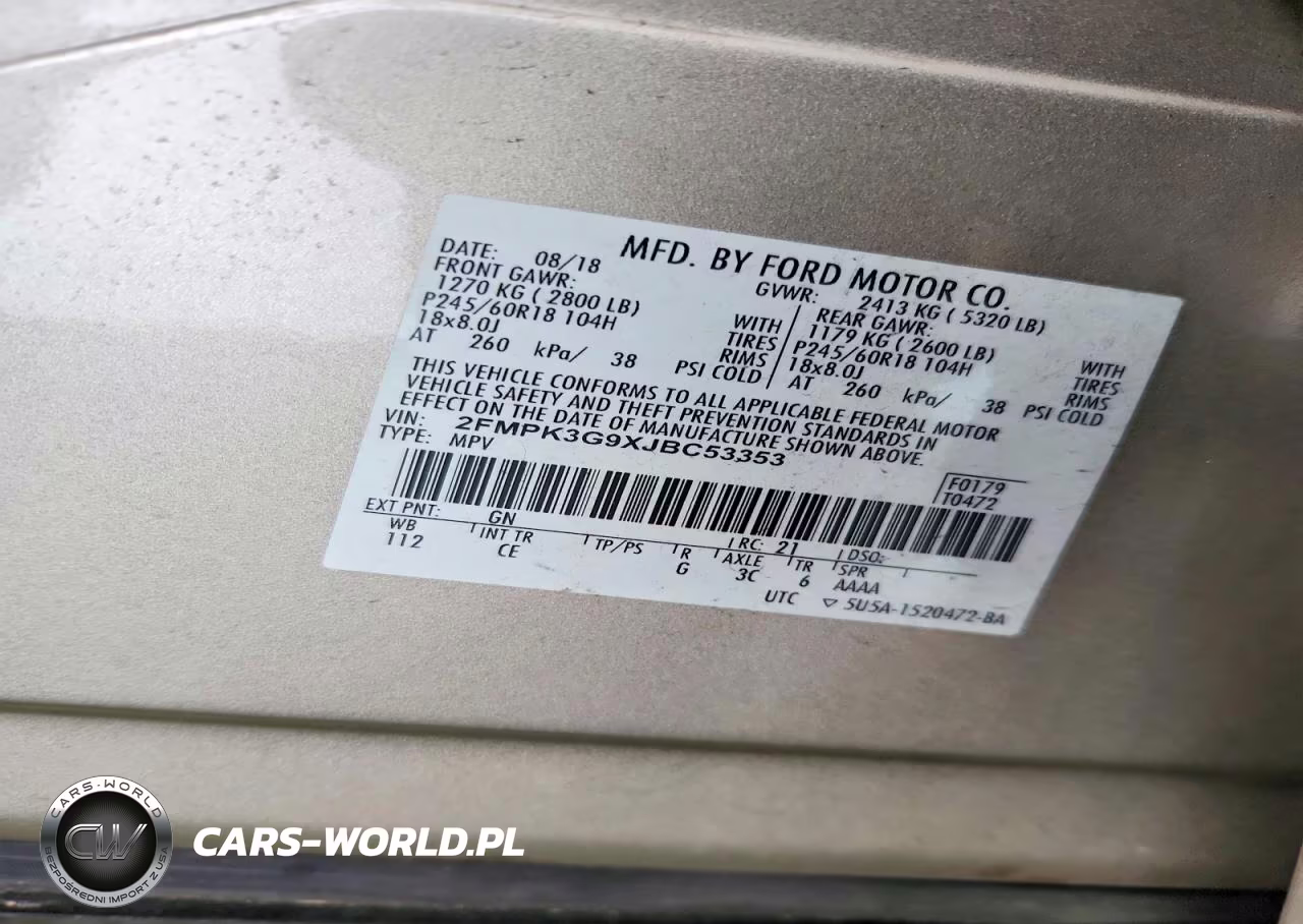 2018 Ford Edge Se VIN:2FMPK3G9XJBC53353 - 13
