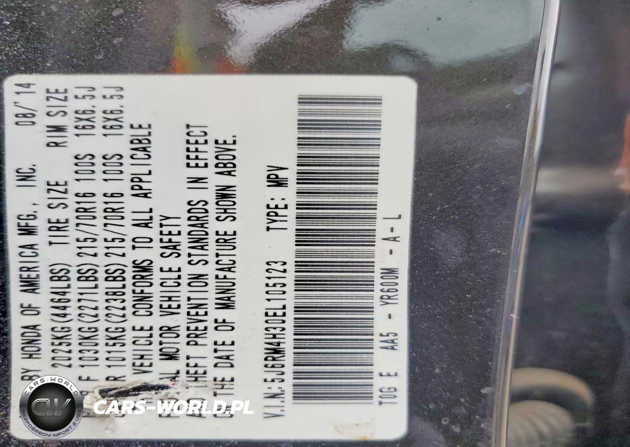 2014 Honda Cr-V Lx VIN:5J6RM4H30EL105123 - 13