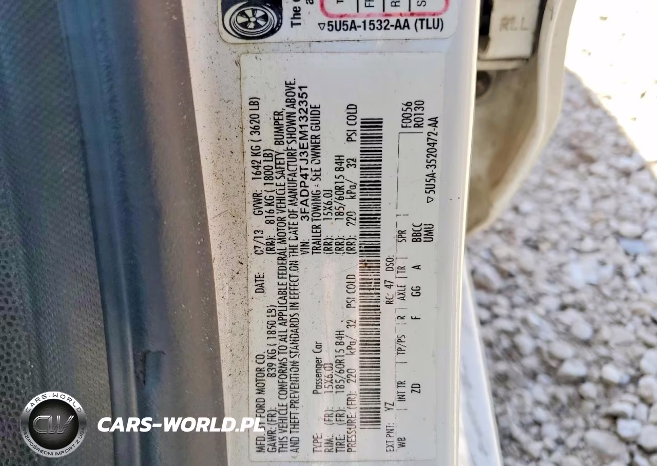 2014 Ford Fiesta S VIN:3FADP4TJ3EM132351 - 13