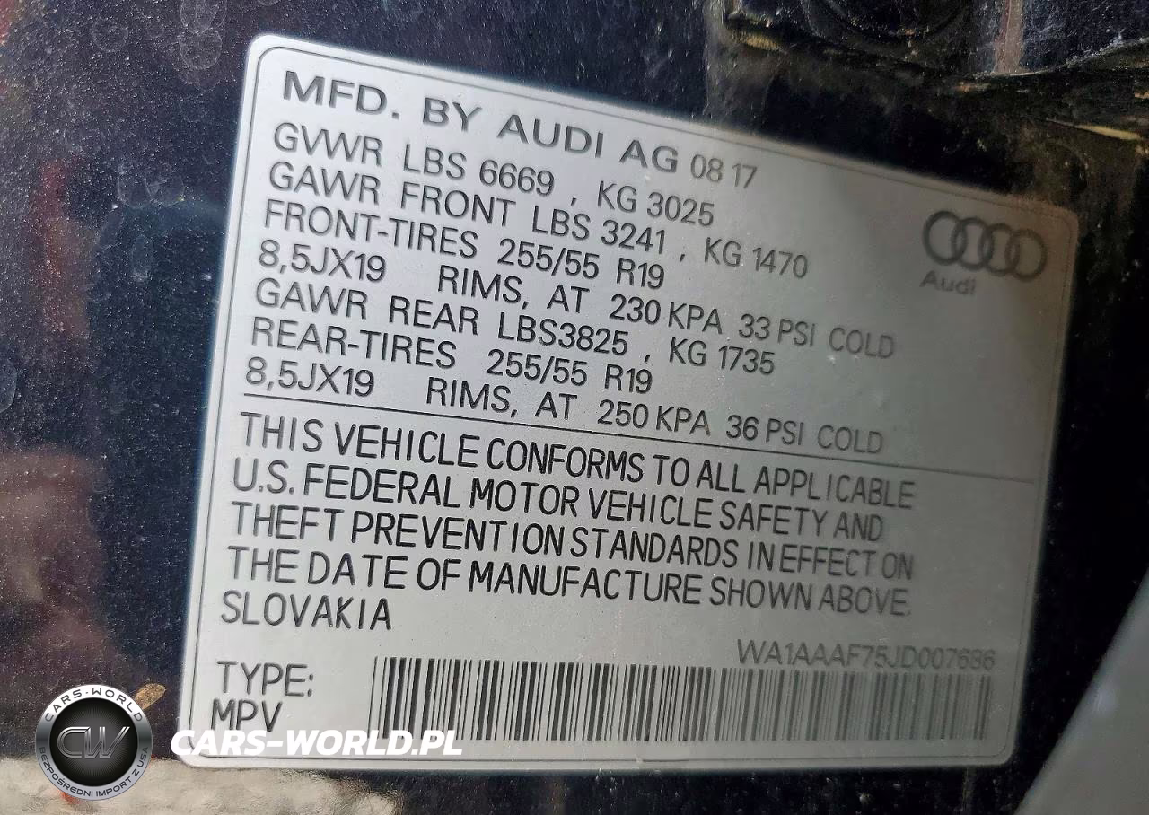 2018 Audi Q7 Premium VIN:WA1AAAF75JD007686 - 14