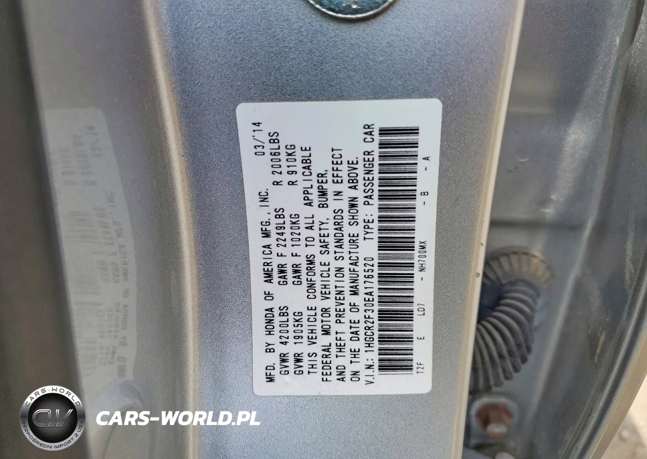2014 Honda Accord Lx VIN:1HGCR2F30EA176520 - 12