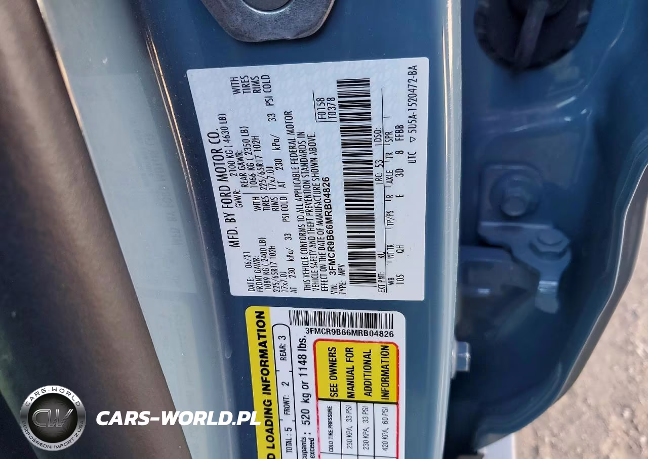 2021 Ford Bronco Sport Big Bend VIN:3FMCR9B66MRB04826 - 12