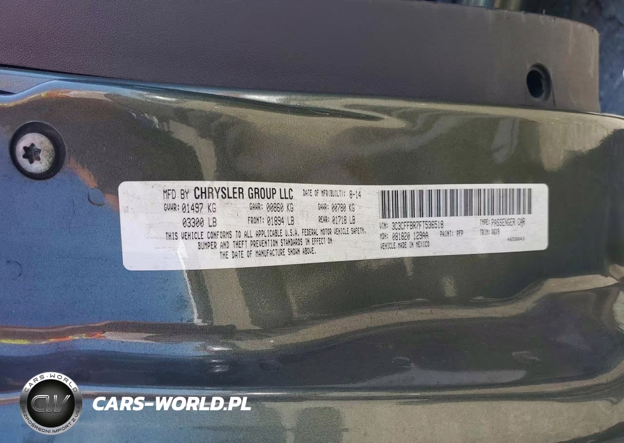 2015 Fiat 500 Sport VIN:3C3CFFBR7FT536518 - 12