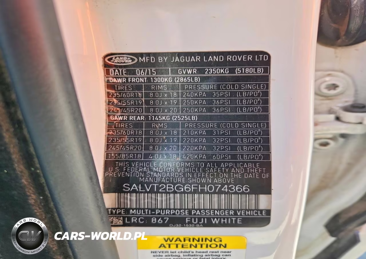 2015 Land Rover Range Rover Evoque Dynamic Premium VIN:SALVT2BG6FH074366 - 13