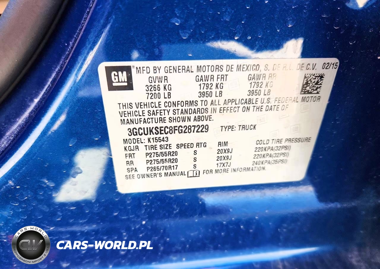 2015 Chevrolet Silverado K1500 Ltz VIN:3GCUKSEC8FG287229 - 12