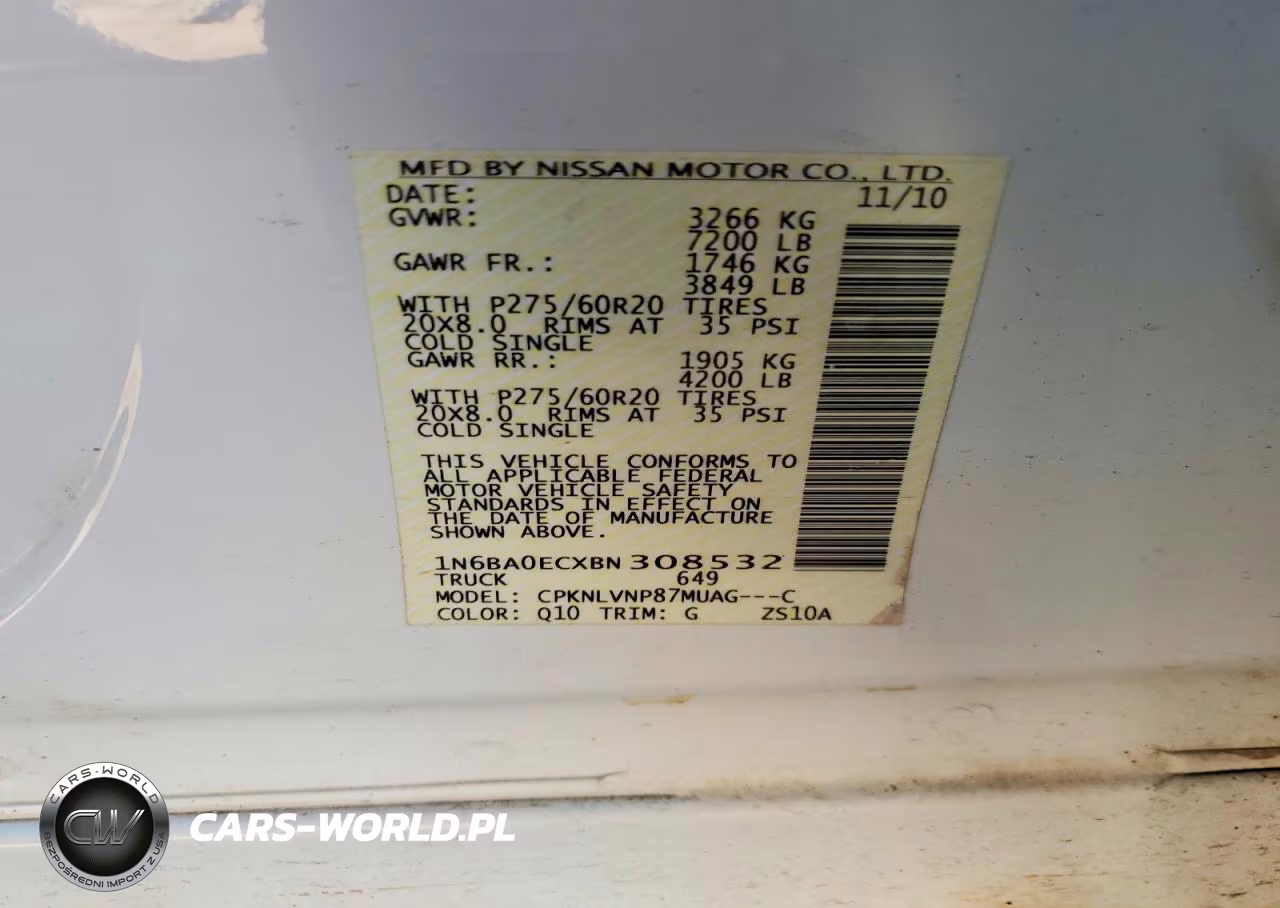 2011 Nissan Titan Sv VIN:1N6BA0ECXBN308532 - 13