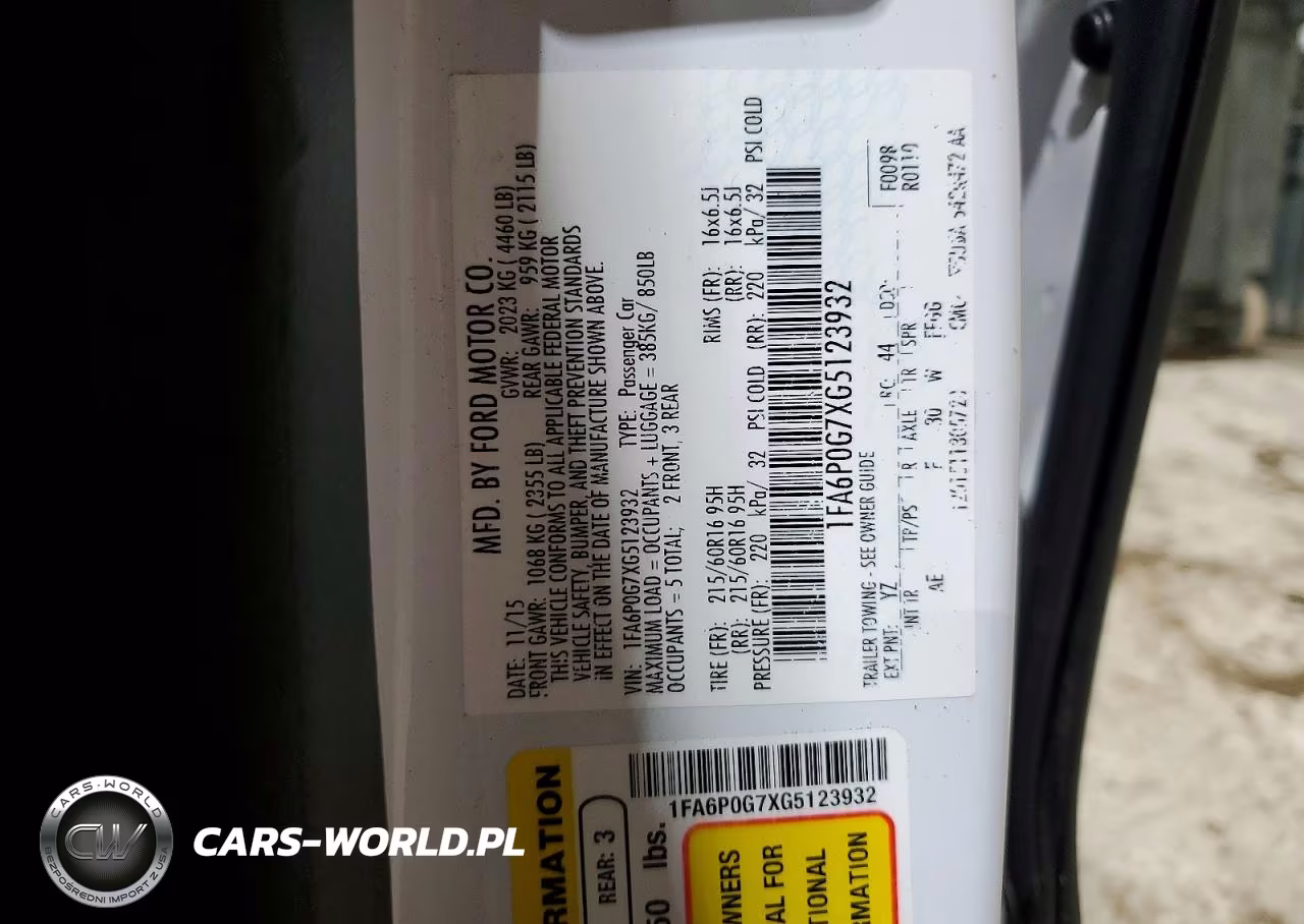 2016 Ford Fusion VIN:1FA6P0G7XG5123932 - 13