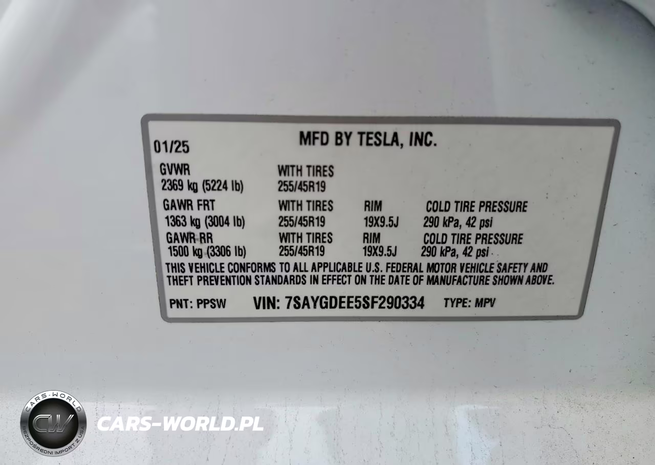 2025 Tesla Model Y VIN:7SAYGDEE5SF290334 - 12