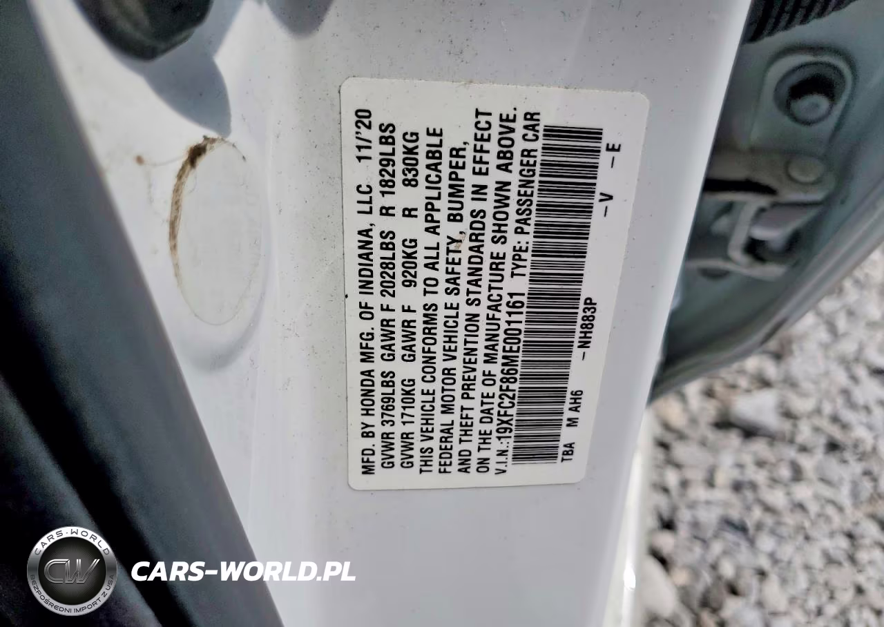 2021 Honda Civic Sport VIN:19XFC2F86ME001161 - 12