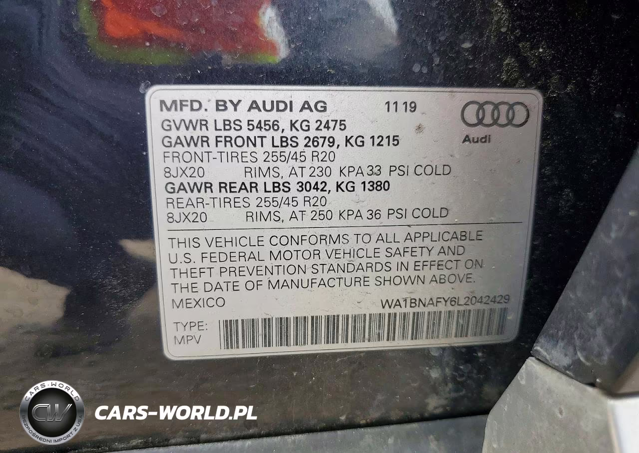 2020 Audi Q5 Premium Plus VIN:WA1BNAFY6L2042429 - 14