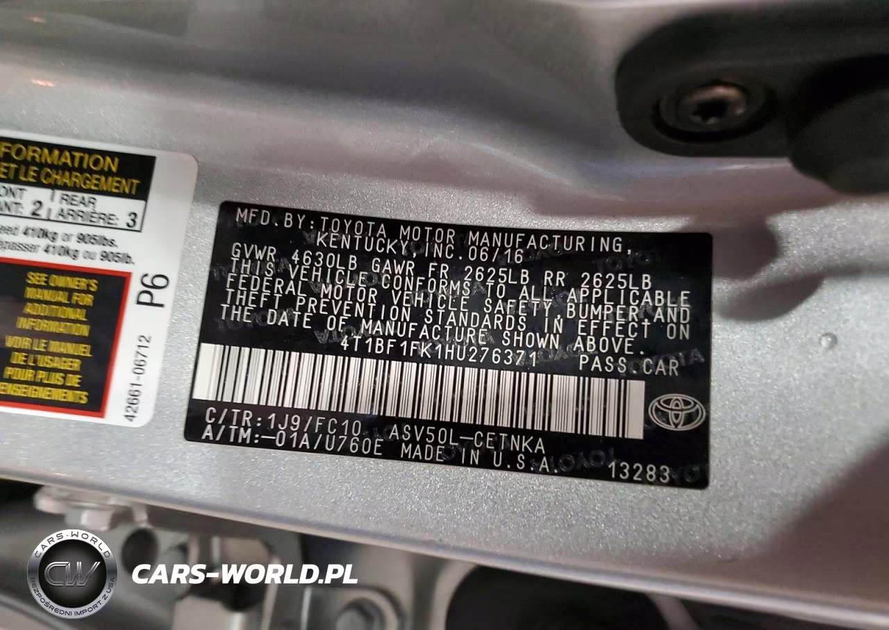 2017 Toyota Camry Le VIN:4T1BF1FK1HU276371 - 12