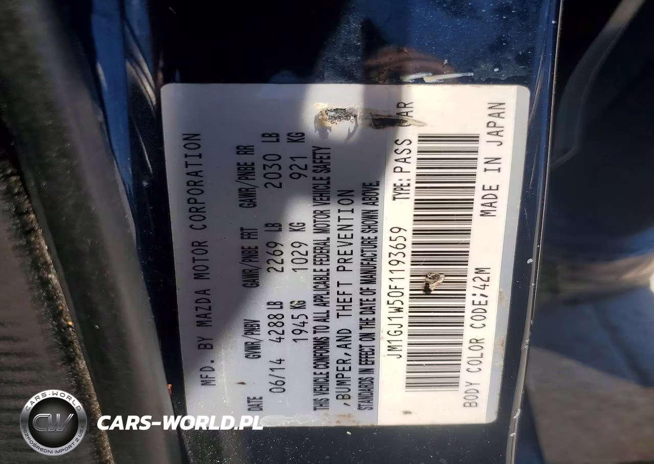 2015 Mazda 6 Grand Touring VIN:JM1GJ1W50F1193659 - 12