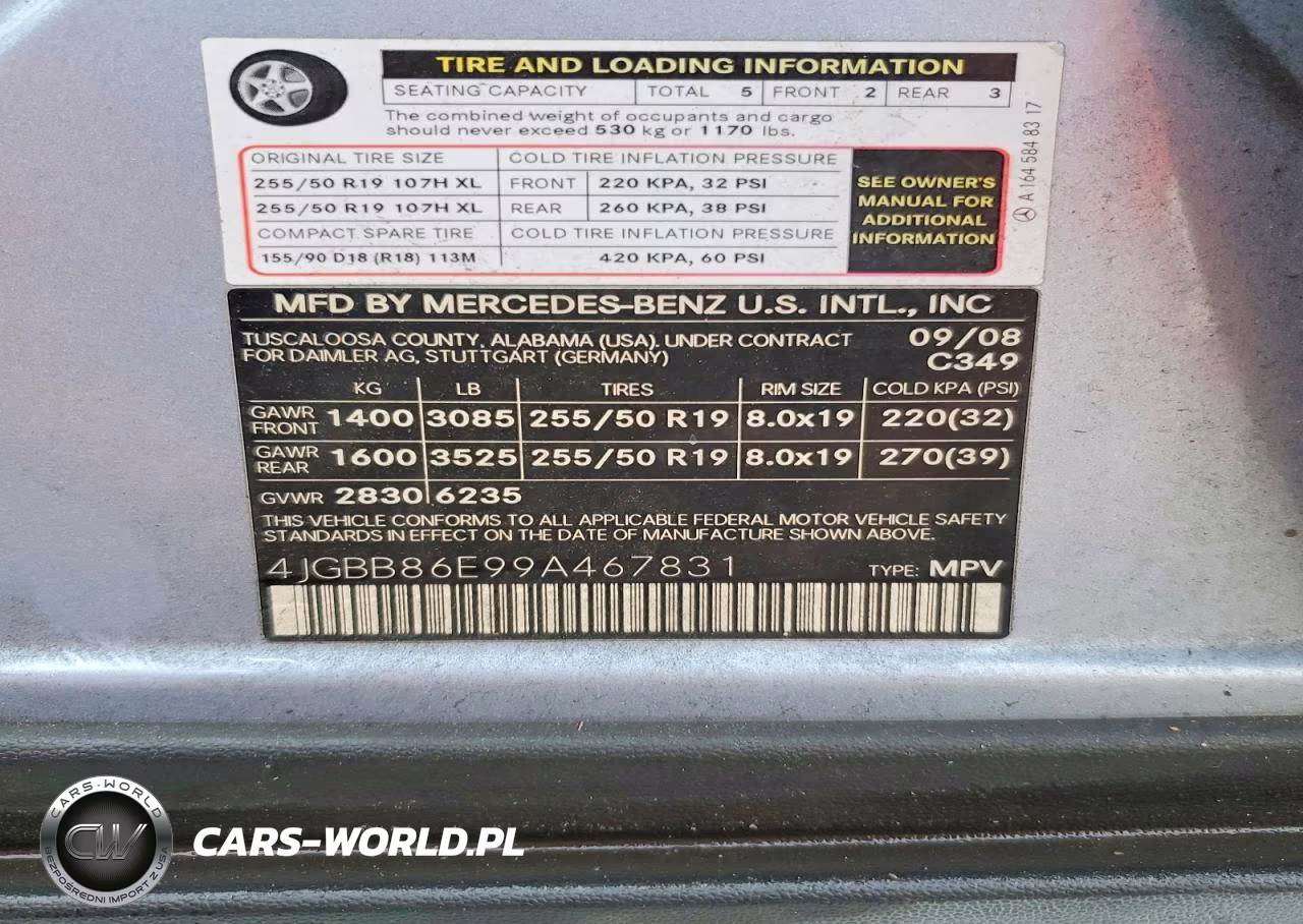 2009 Mercedes-Benz Ml 350 VIN:4JGBB86E99A467831 - 14