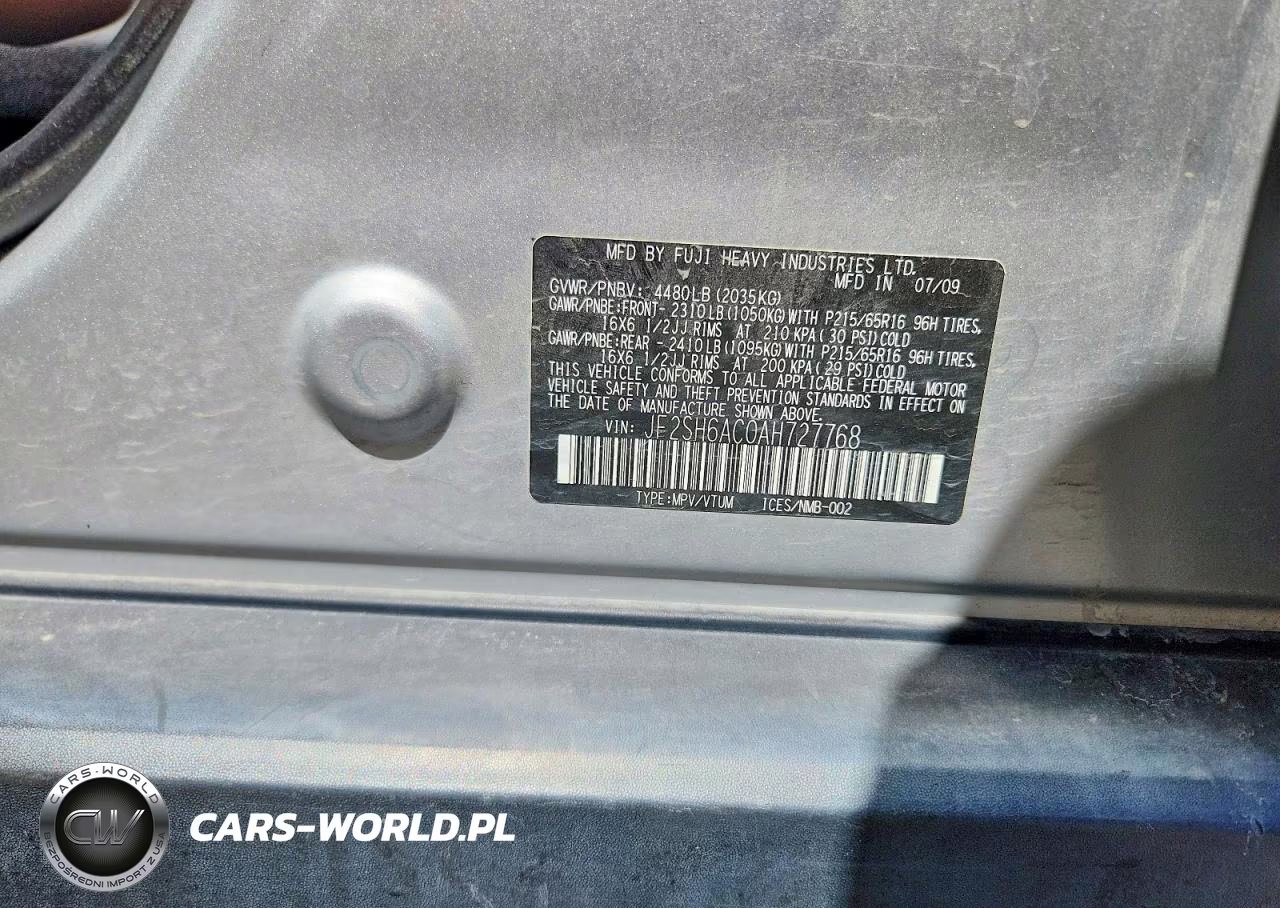 2010 Subaru Forester 2.5X VIN:JF2SH6AC0AH727768 - 13