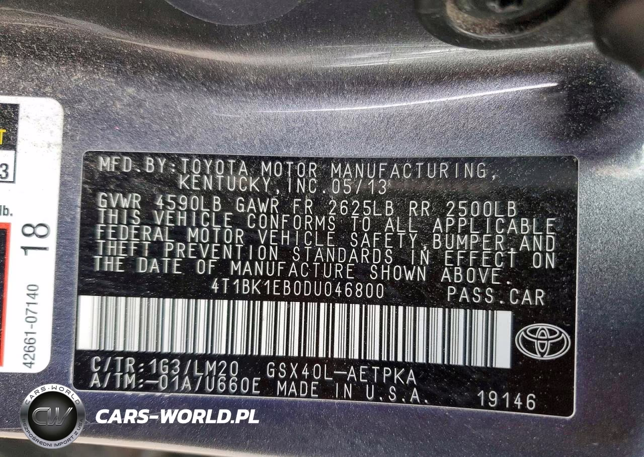 2013 Toyota Avalon Limited VIN:4T1BK1EB0DU046800 - 12