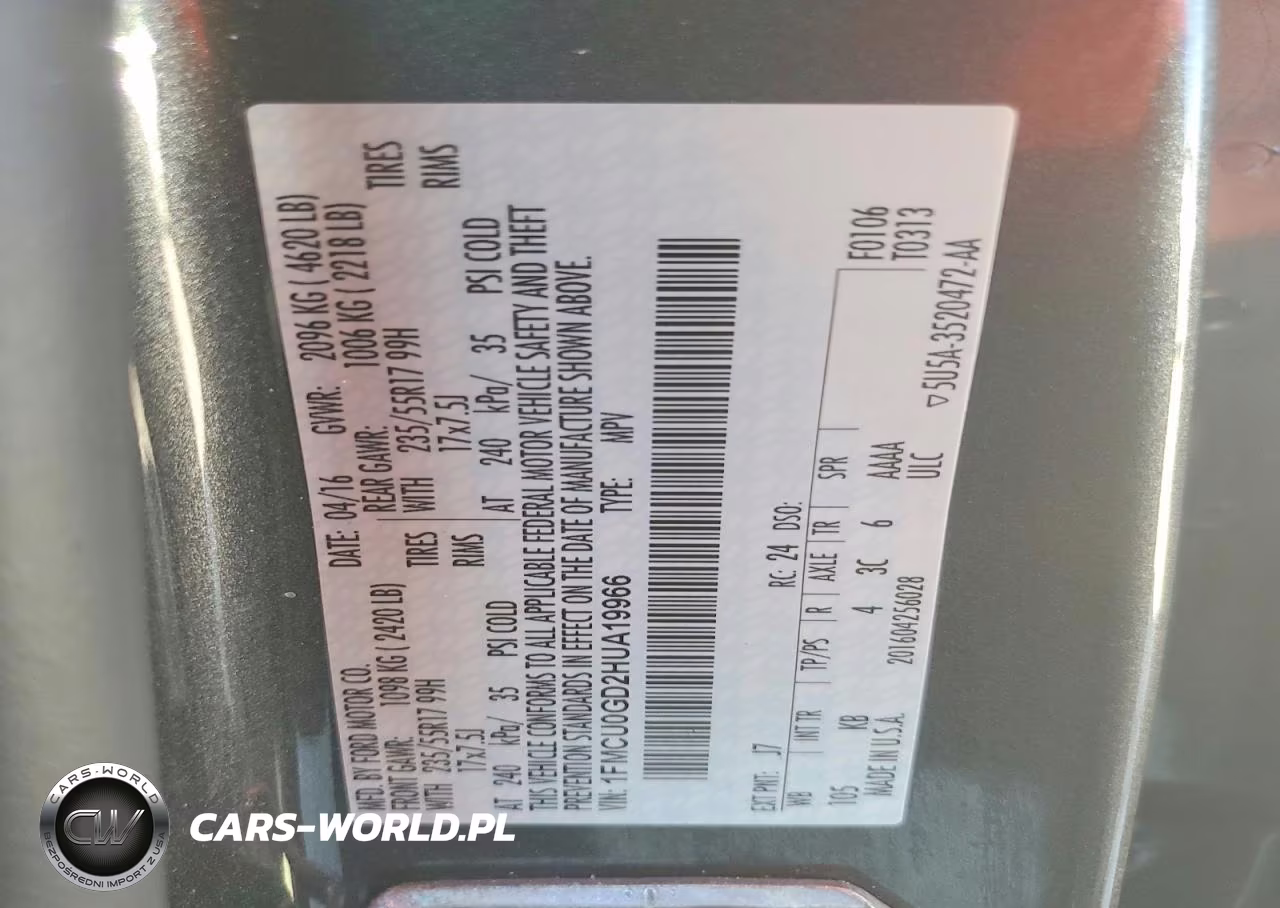 2017 Ford Escape Se VIN:1FMCU0GD2HUA19966 - 13