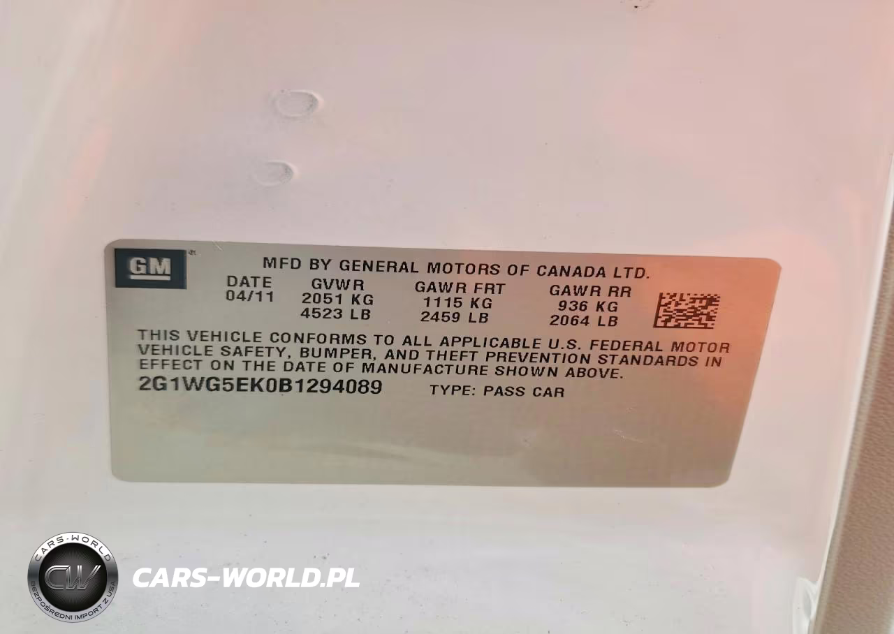 2011 Chevrolet Impala Lt VIN:2G1WG5EK0B1294089 - 12