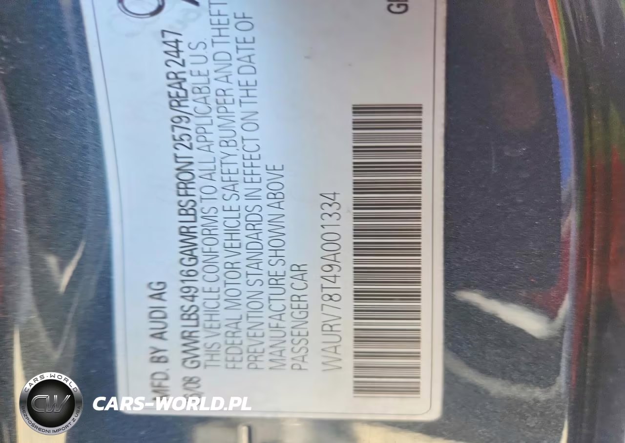2009 Audi S5 Quattro VIN:WAURV78T49A001334 - 12