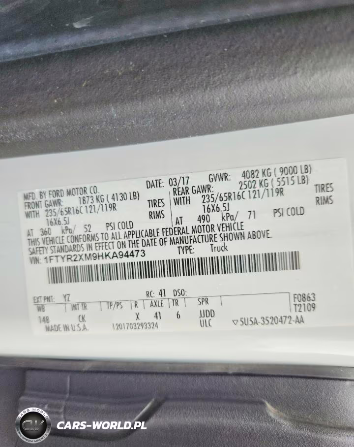 2017 Ford Transit 250 Delivery Van VIN:1FTYR2XM9HKA94473 - 13