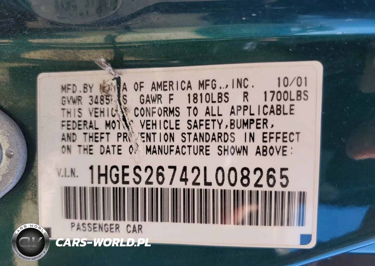 2002 Honda Civic Ex VIN:1HGES26742L008265 - 13