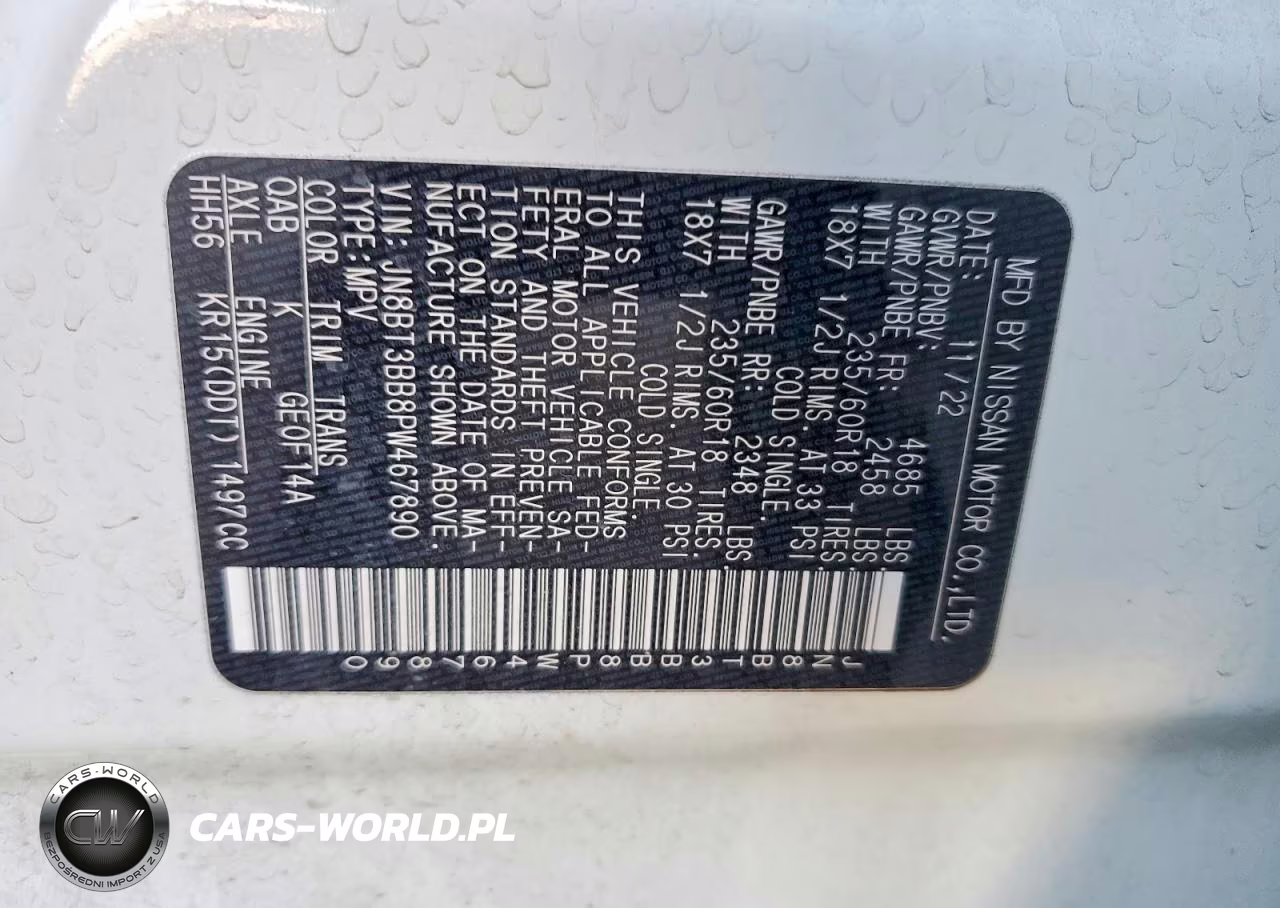 2023 Nissan Rogue Sv Fwd VIN:JN8BT3BB8PW467890 - 12