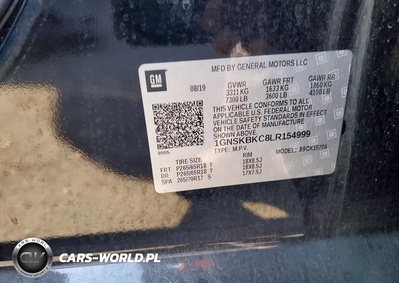 2020 Chevrolet Tahoe K1500 Lt VIN:1GNSKBKC8LR154999 - 13