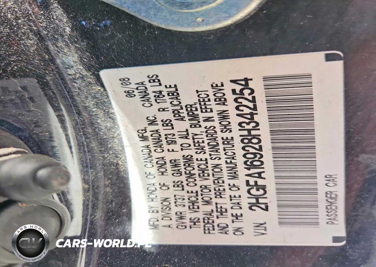 2008 Honda Civic Exl VIN:2HGFA16928H342254 - 12